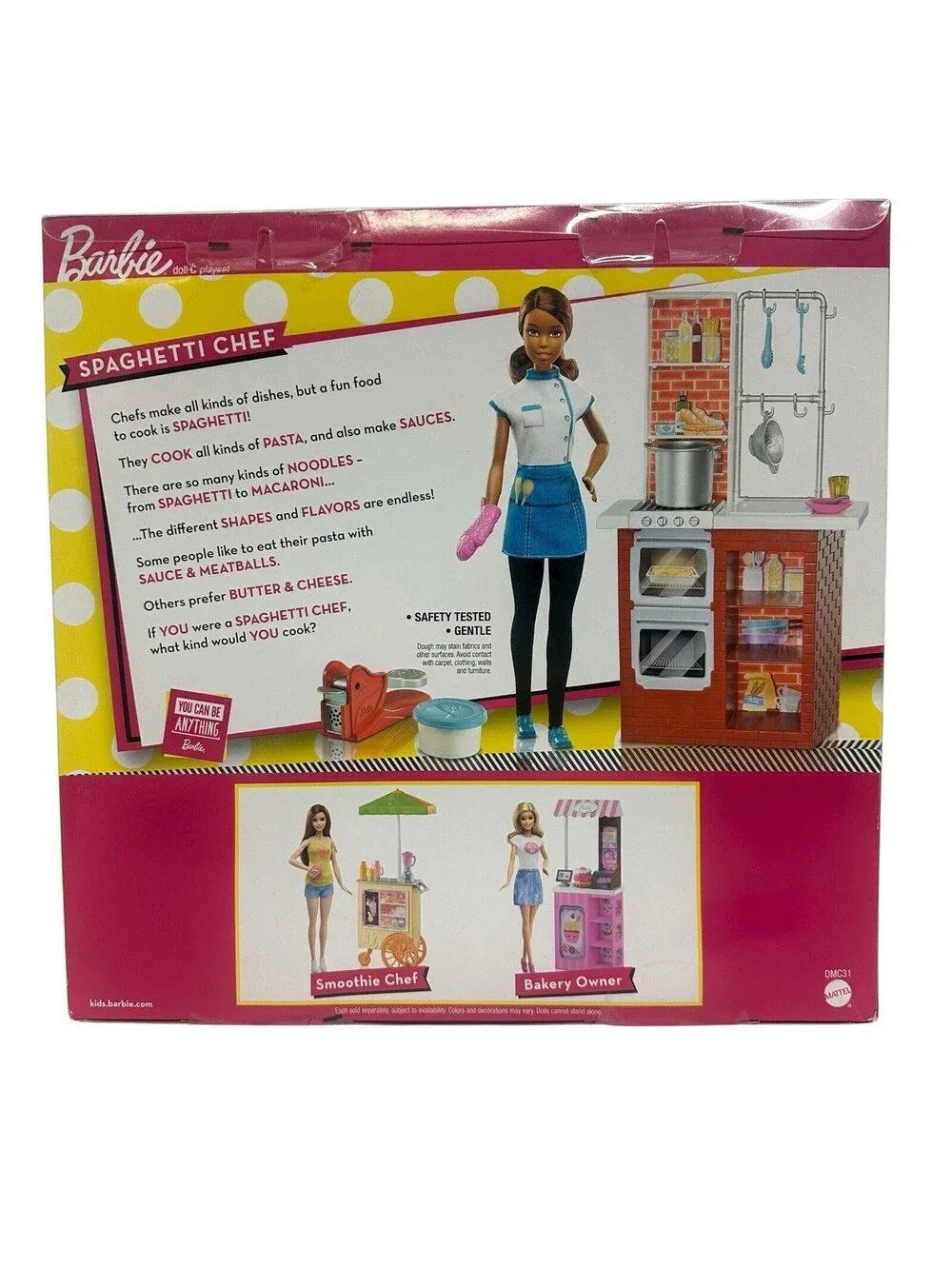 Barbie - Spaghetti Chef - You Can Be Anything - Lady Mattel 2015 - RARE!!